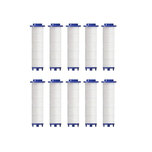 Set of 10 Replacement Filters for Hard Water, Remove Chlorine and Harmful Substances More Effectively